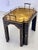 Vintage Regency Style Black Lacquer and Brass Side Table With Chinoiserie Detail For Sale In Atlanta - Image 6 of 16