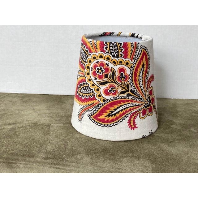 Not Yet Made - Made To Order Antique French Red and Yellow Fabric Chandelier Shade For Sale - Image 5 of 5