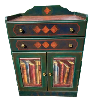 Mastercraft Solid Pine Hand Painted Storage Cabinet