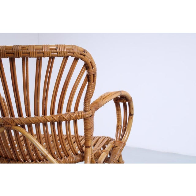 Rattan Easy Chair No. 174 by Rohe Noordwolde, 1960s For Sale - Image 11 of 18