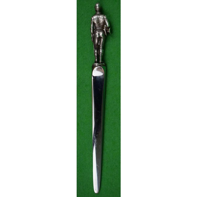 A rare 1950's Tiffany & Co Sterling Silver Jockey Letter Opener stamped "Tiffany & Co." The jockey figure has wonderful...