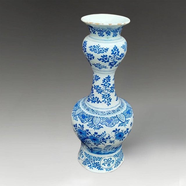 A rare and impressive 17th-century Delft double-gourd vase, dating to circa 1680 and most probably produced in the...