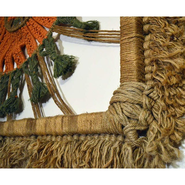 Vintage Macrame "Sunlight" Wall Hanging For Sale - Image 4 of 4