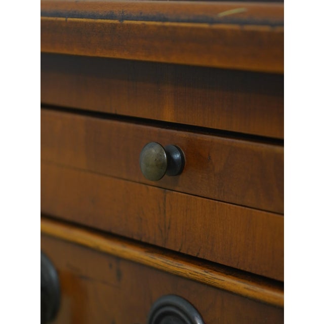 Brown English Yew Wood George III Style Bachelor Chest For Sale - Image 8 of 18