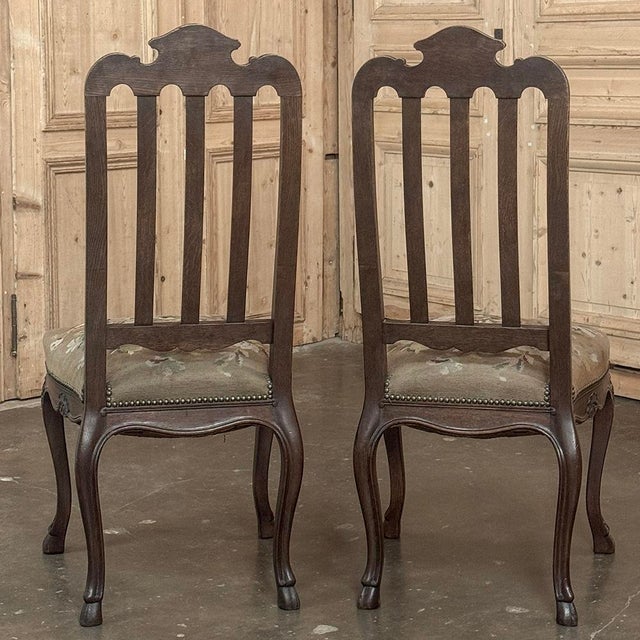 Set of 8 Antique Country French Liègeois Dining Chairs With Needlepoint Tapestry Includes 2 Armchairs For Sale - Image 18 of 18