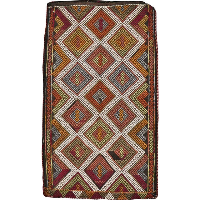 Antique Turkish Flatweave Kilim Pair of Pillowcases For Sale - Image 9 of 16