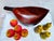 1960s Mid Century Carved Wood Deep Leaf Shaped Bowl With Wood Fruit- 9 Pieces For Sale - Image 5 of 11