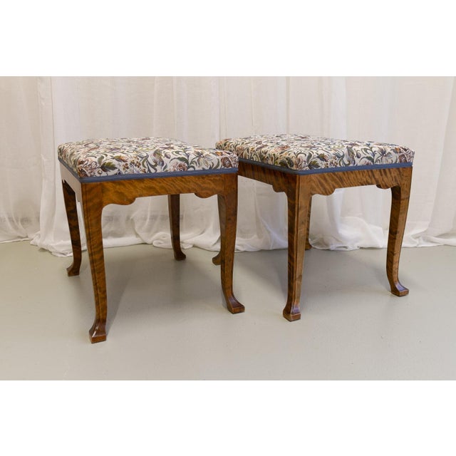 Set of Danish Rococo Style Stools in Birch, 1870s For Sale - Image 10 of 18