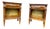 Vintage French Regency Louis XVI Style Mahogany and Brass Nightstands- Pair of Two For Sale
