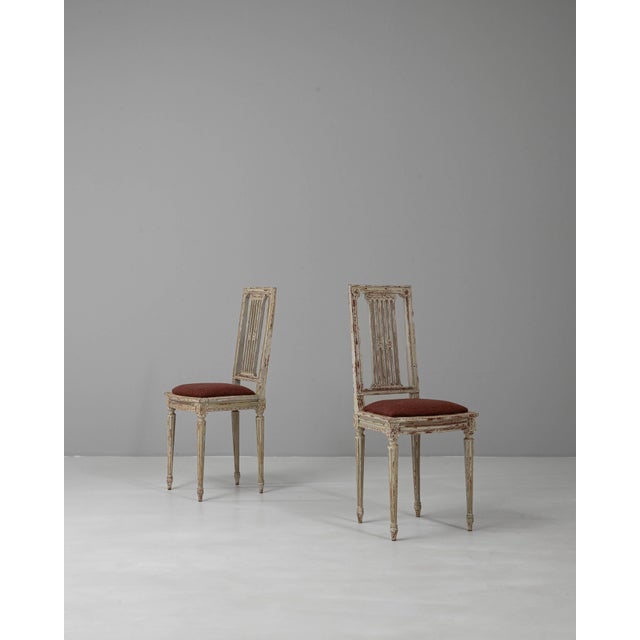 1900s French Louis XVI Style Patinated Chairs - A Pair For Sale - Image 18 of 18