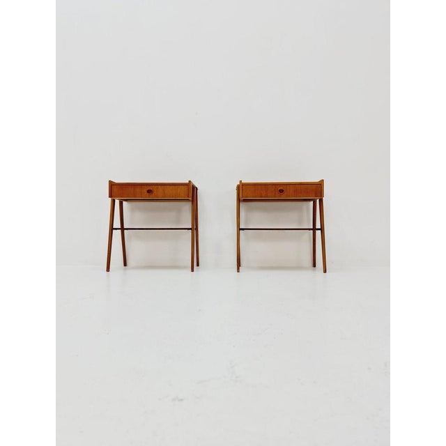 Mid-Century Danish Teak Nightstands, 1960s, Set of 2 For Sale - Image 5 of 12