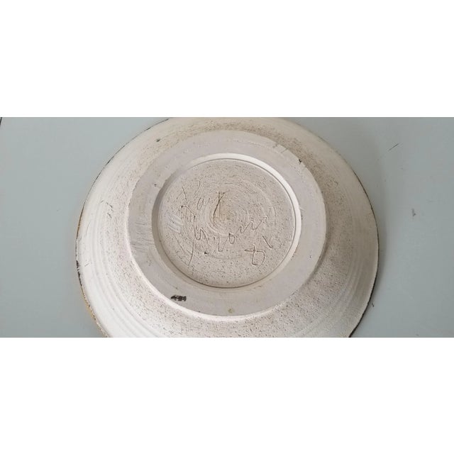 1980 Ray Gross Decorative Raku Pottery Bowl For Sale - Image 11 of 12