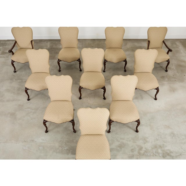 Baroque Set of Ten Therien Studio Volute Walnut Dining Chairs For Sale - Image 3 of 12