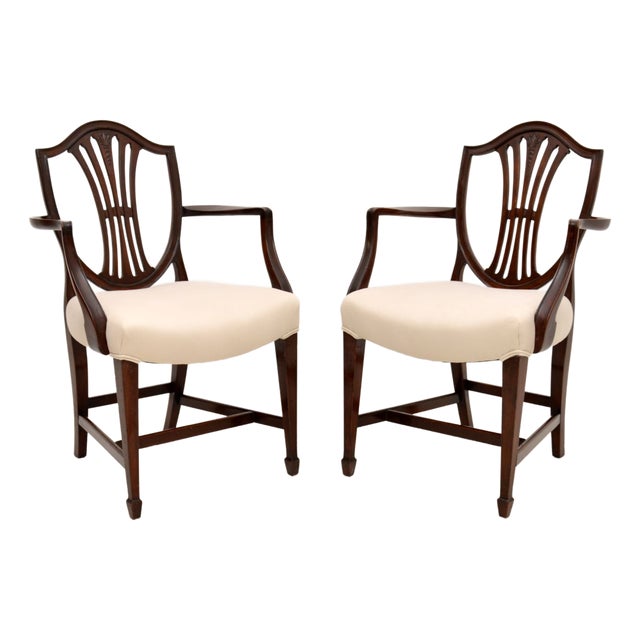 Georgian Carver Armchairs, 1900s, Set of 2 For Sale