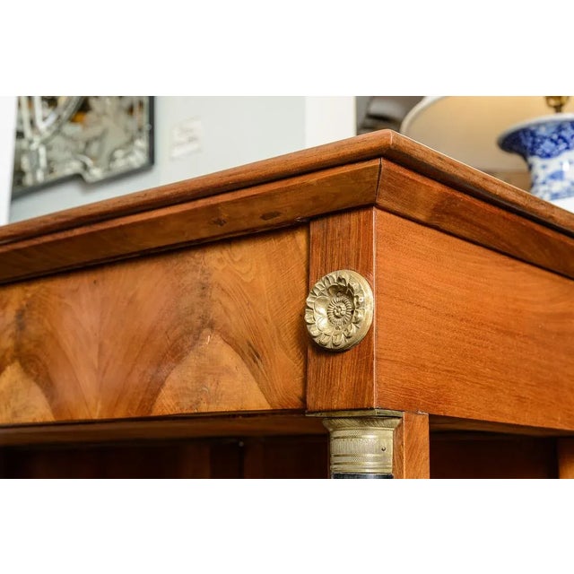 Late 19th Century Antique Italian Empire Walnut Console For Sale - Image 5 of 11