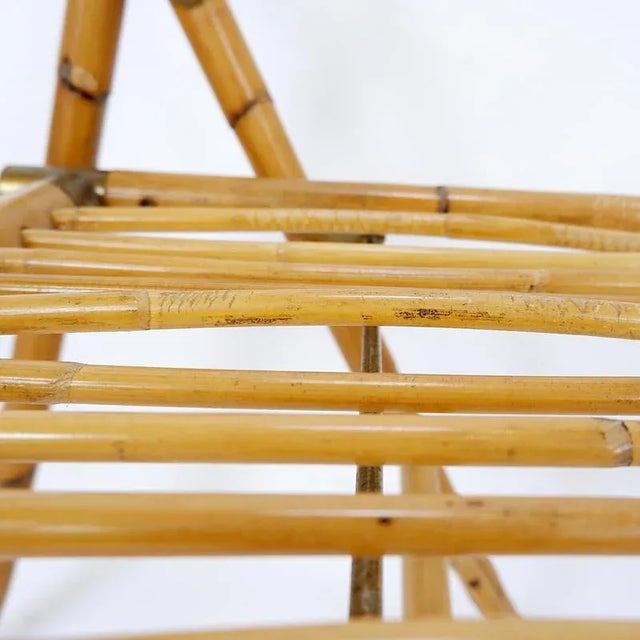 Mid-Century Italian Bamboo Folding Chair from Dal Vera, 1960s For Sale - Image 11 of 12