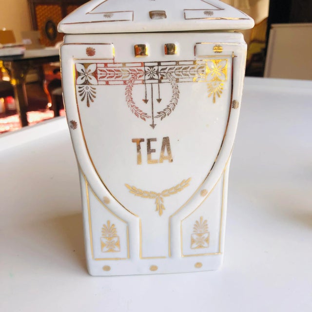 Art Deco 1930's Art Deco Lidded Spice Jars S/3 For Sale - Image 3 of 8