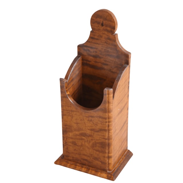 Early 1900s New England Tigerwood Maple Wood Match Box Chairish
