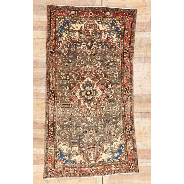 Vintage Persian Assadabad Hamadan Rug - 05'00 X 09'06 For Sale - Image 10 of 10