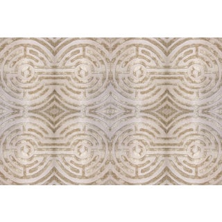 Lucca Hand-Tufted Maze Rug, Wheat Tan, 8x10 For Sale