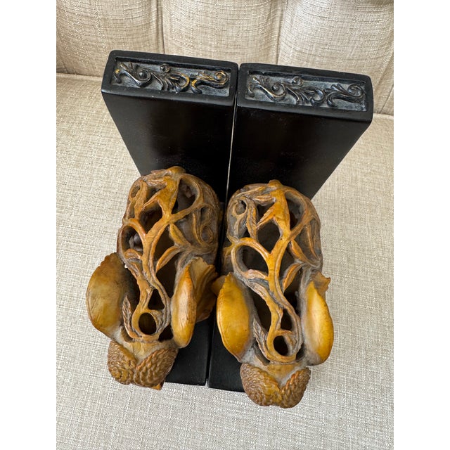 Decorative Hand-Carved Elephant Bookends For Sale - Image 11 of 12