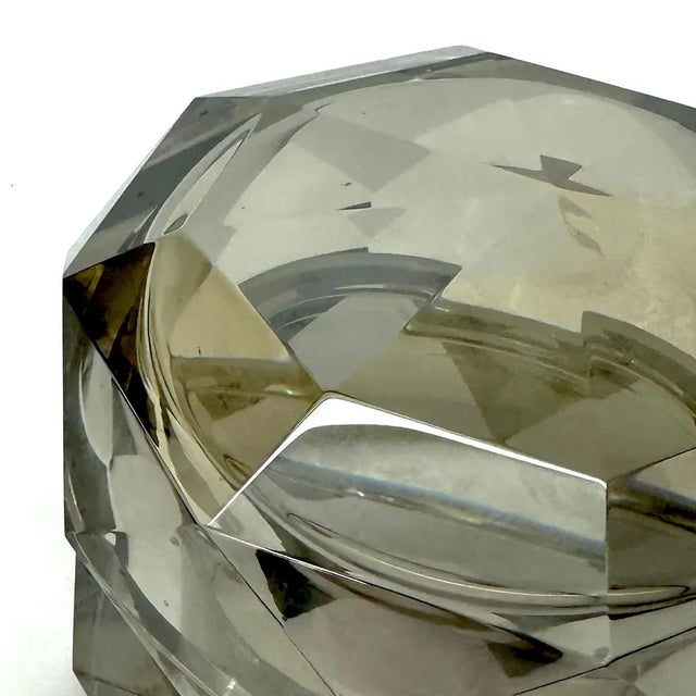 Arteriors Smokey Grey Iridescent Crystal Clarion Trinket Box For Sale In Miami - Image 6 of 10