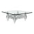 Amparo Calderon Tapia “Diamante” Sculptural Lucite & Glass Coffee Table For Sale