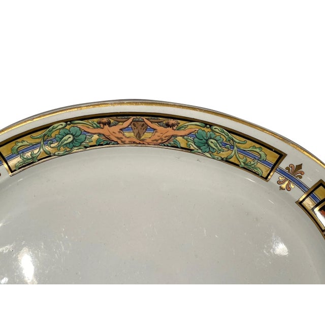 Large Wedgewood 1930's Art Deco Platter - Hand Painted and Signed - Clarence IV.