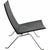 Poul Kjærholm PK-22 chair upholstered with original black aura leather. from 2016 appears in good condition with a bit of...