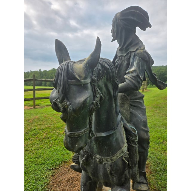 Mid 20th Century Mid 20th Century Bronze Horse and Rider For Sale - Image 5 of 6
