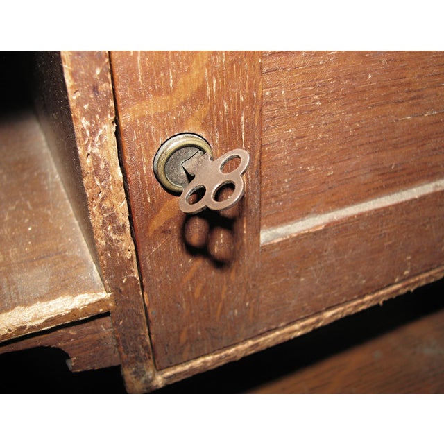 Early 20th Century Antique Roll Top Quarter Sawn Oak Wooden Desk For Sale - Image 5 of 15