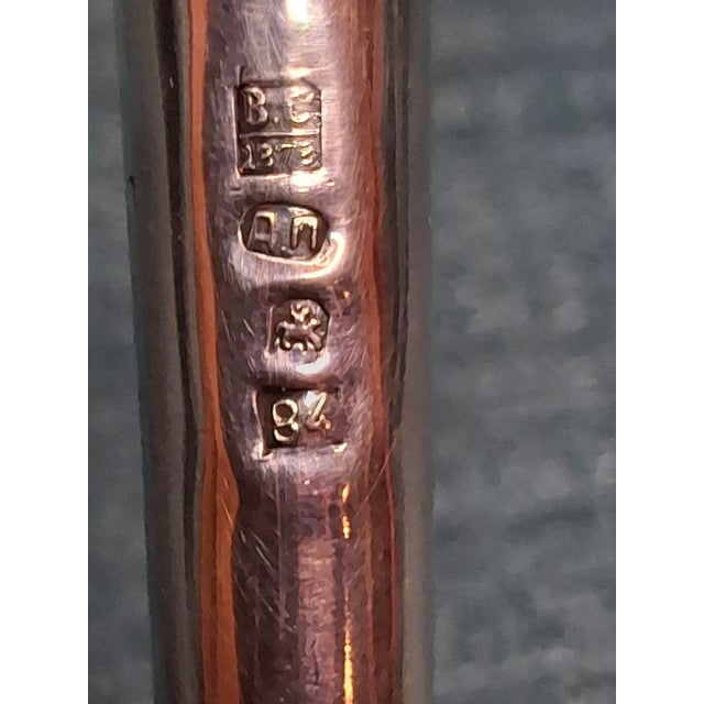 Antique Russian Silver Torah Pointer Yad With Lion Finial and Grapevine Motif, Moscow 1878 For Sale - Image 16 of 18