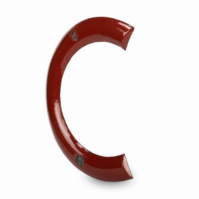 Enameled Letter C in Metal For Sale - Image 3 of 9