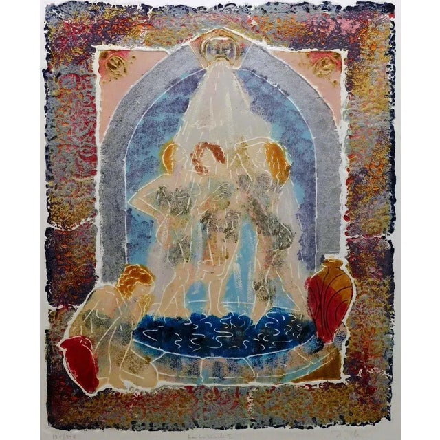 1990s Roy Tonkin "Les Cascade Ii" Hand Signed Etching For Sale - Image 5 of 7