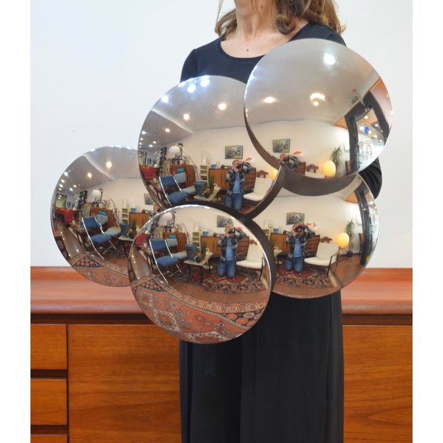 Large Chrome Model 340/5 5-Disc Wall Sconce from Reggiani, Italy, 1970s For Sale - Image 11 of 18