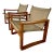 Mid 20th Century Pair Safari Chairs Style of Borge Jensen for Mobelfabrik For Sale