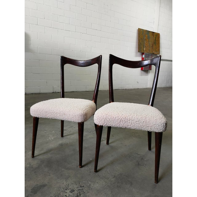 Wood Mid-Century Modern Dining Chairs in Walnut, 1970, Set of 2 For Sale - Image 7 of 7