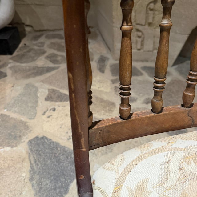 Thomas Day Style Antique Victorian Carved Wood Side Parlor Chair For Sale - Image 13 of 13