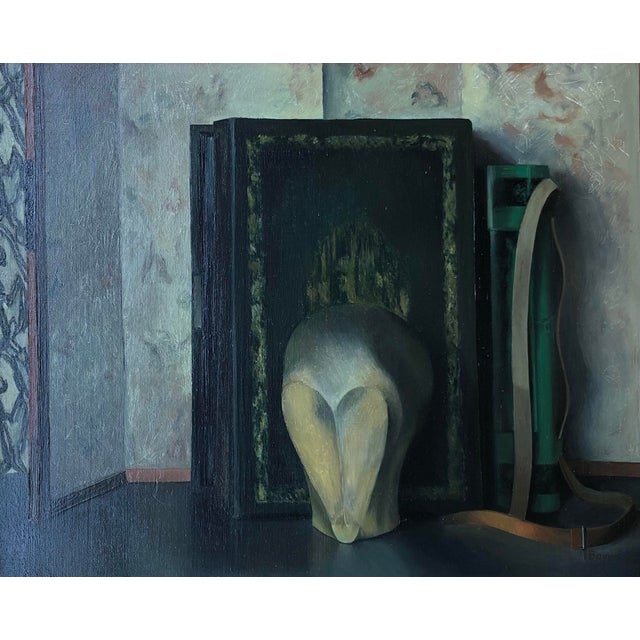 Raoul Bovy-Lysberg, Sculpture, boîte et sacoche, 1943, Oil on Canvas For Sale - Image 8 of 8