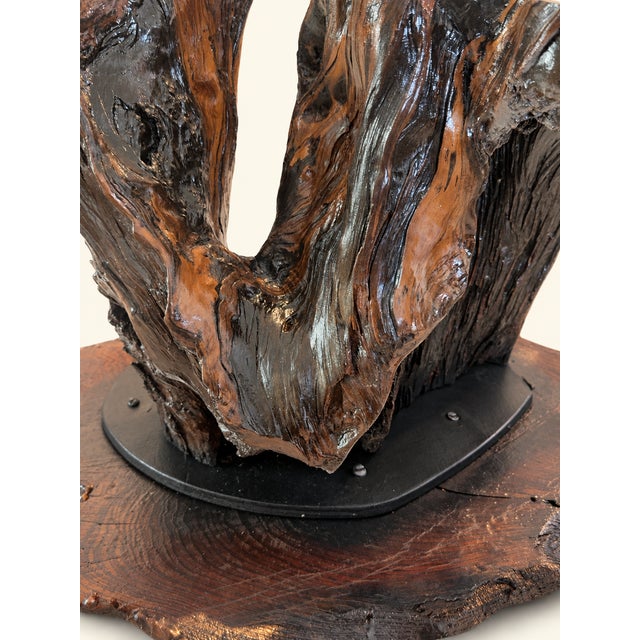 Mid 20th Century Vintage Organic Modern Redwood Burl Coffee Table For Sale - Image 5 of 7