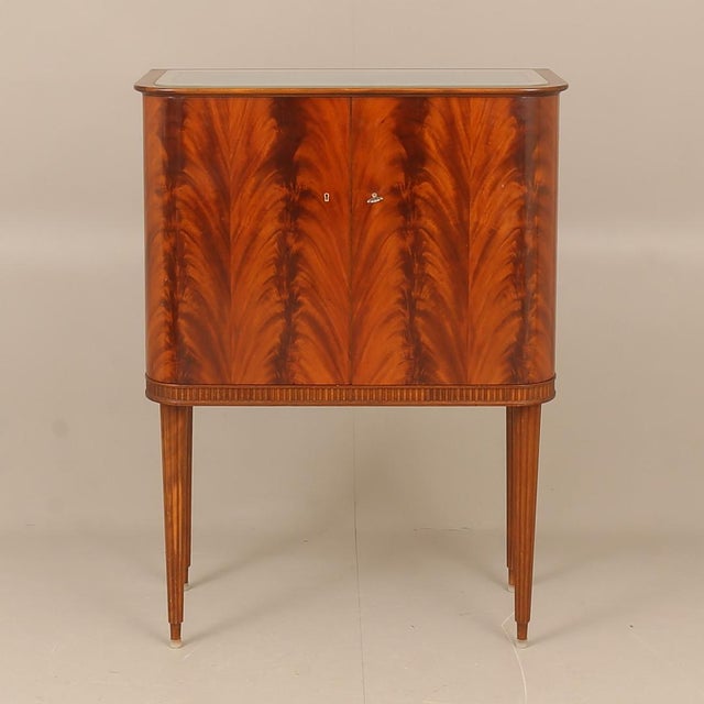 1940s Mid-Century Swedish Grace Bar Cabinet from Forenade Mobler, 1940s For Sale - Image 5 of 12