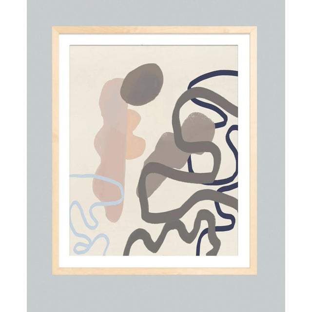 Paint Abstract Painting With Organic Shapes - Unframed 24" X 30" Print For Sale - Image 7 of 7