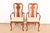 Queen Anne Henkel Harris Style Queen Anne Solid Mahogany Armchairs or Dining Captain Chairs, Pair For Sale - Image 3 of 10