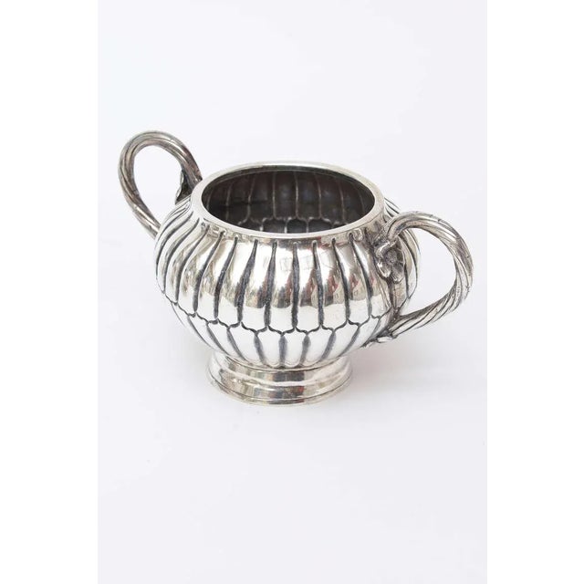 Vintage Hallmarked Sanborn Sterling Silver Mid Century Modern Tea/Coffee Service Set 3 For Sale In Miami - Image 6 of 9