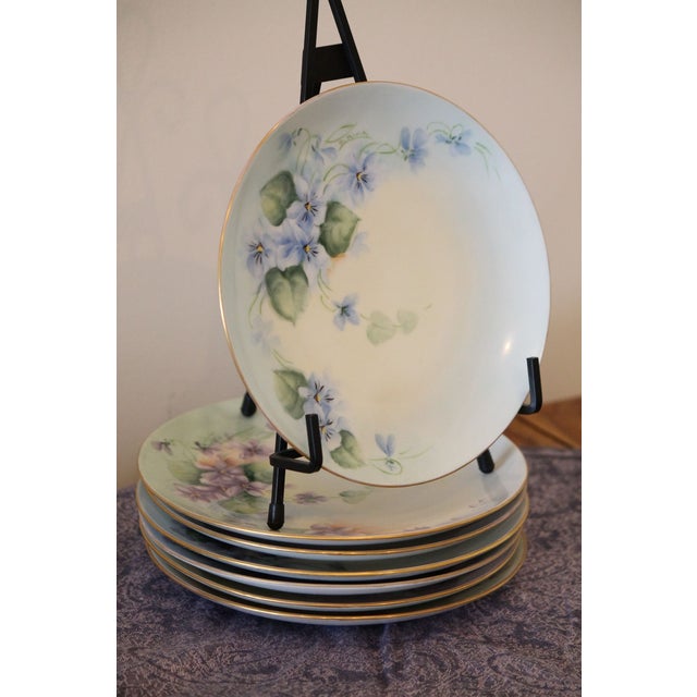 Antique Curated Signed Hutschenreuther Selb Plates- Set of 7 For Sale - Image 12 of 12