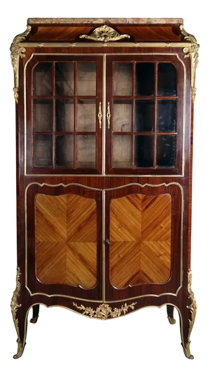 Louis XV Style Library in Rosewood, Late 19th Century