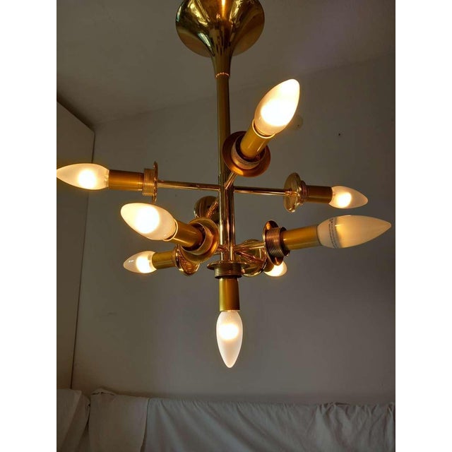 Metal Space Age Ceiling Lamp by E.R.Nele for Temde, 1960s For Sale - Image 7 of 11