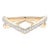 14k Gold Diamond Chevron Ring 14k Gold Modernist Jewelry for Her, Size 7 For Sale
