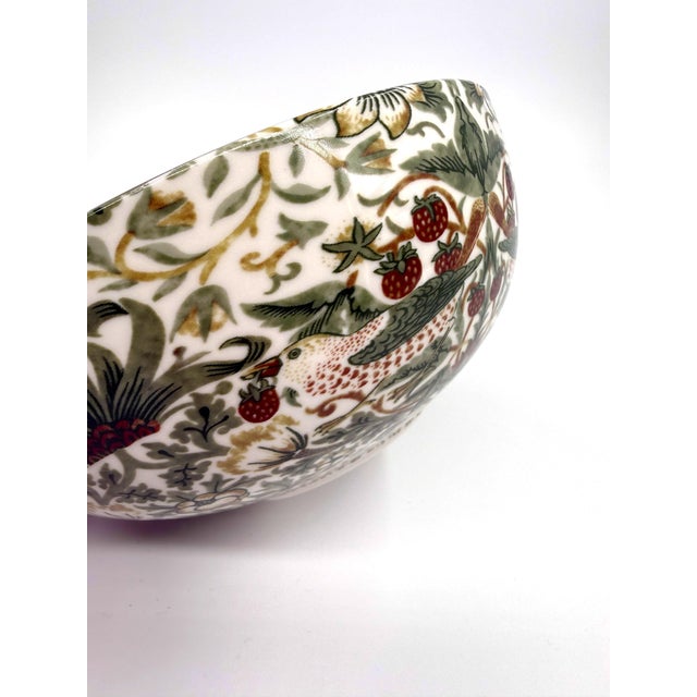 2020s Morris & Co. Strawberry Thief Porcelain Cereal Bowl - Set of 4 For Sale - Image 5 of 9