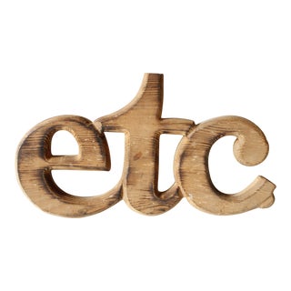 Vintage Etc. Wood Sign For Sale